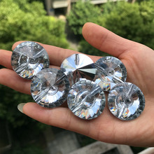 20pcs/lot 23/25mm bright Glass Crystal Buttons Upholstery Sofa Bed Headboard Clothes coat Gem design Decor Furniture for Sewing 2024 - buy cheap