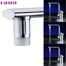 High Quality 3 Color LED Light Change Faucet Shower Water Tap Temperature Sensor 2024 - buy cheap