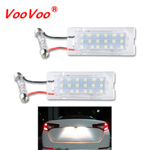 VooVoo 2Pcs White Error Free Bright 18 LED License Plate Lights For Bmw E53 X5 1999-2003 E83 x3 2004-2009 Number Plate Lamp 12V 2024 - buy cheap