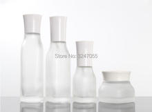 10pcs/lot 120ml100ml40ml Glass Frosted Cosmetic Liquid Dispenser,High Quality Emulsion/Lotion Pump Vial,50G Cream Refillable Jar 2024 - buy cheap