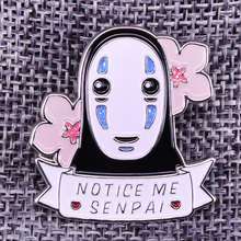 Senpai Notice Me-insignia de pin esmaltado, regalos para fanáticos del Anime 2024 - compra barato