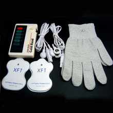 XFT-502 Therapeutic TENS Massage Electrical Stimulator Therapy Massager With Conductive Gloves & 4 electrode Pads Low Frequency 2024 - buy cheap