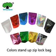 Sizes (8.5-20cm opening ) Stand Up Zip Lock Foil Bag For Food Storage Cosmetic Bag Colors Small Pouch Wholesale Price 100 Pcs 2024 - buy cheap