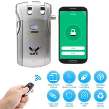 WAFU-cerradura de puerta inteligente 018W Pro, con WIFI, Bloqueo de Control remoto de seguridad, Invisible, sin llave, desbloqueo por aplicación para iOS y Android 2024 - compra barato