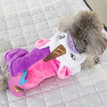 Розовая мягкая зимняя одежда для собак, теплая флисовая куртка, милая мультяшная куртка XS XL, толстовки для чихуахуа, маленьких и средних собак, щенков Йорка 2024 - купить недорого