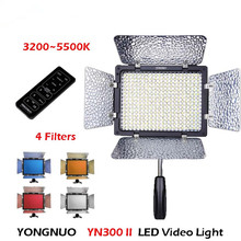 YONGNUO YN300 II YN-300 II LED Video Light 3200K-5500K with Remote Control and 4 Filters for Canon Nikon Sony DSLR Camcorder 2024 - buy cheap