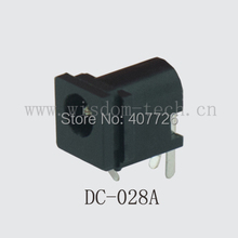 Free shipping 100pcs/lot DC028A DC connector pin1.7*O.D.4.8 plug power jack DIP 3pin PCB mounting 2024 - buy cheap