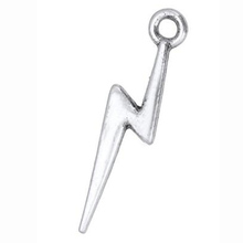 Zinc Alloy Antique Silver Plated Lightning Bolt Charms 2024 - buy cheap