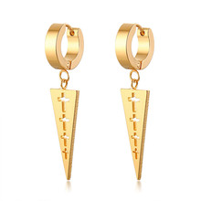 Modyle Geometric Dangle Earrings for Women Gold Color Triangle Round Hollow Cross Drop Stainless Steel Jewelry Wholesale 2024 - buy cheap