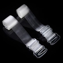 Women 1.5cm Wide Silicone Clear Bra Straps Non Slip Invisible Bra Strap Elastic Plastic Buckle Bra Hook Extenders 2024 - buy cheap