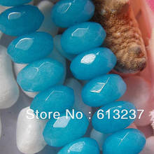 Natural Stone Dyed Blue 5X8mm chalcedony jades Faceted Abacus Rondelle Loose Beads Women Jewelry Making Findings 15inch MY4193 2024 - buy cheap