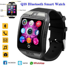 Smartwatch q18 smartwatch apoio sim tf cartão chamada push mensagem câmera conectividade bluetooth para android ios telefone tela de toque 2024 - compre barato