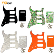 Pleroo Guitar Accessories Left Handed Pickguards With Back Plate For Fender Strat Standard ST HSH Guitar Scratch Plate 2024 - buy cheap