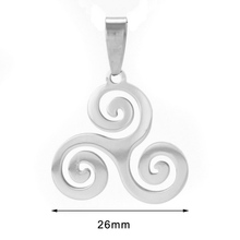 100% Stainless Steel Spiral Necklace Triskel Inspired Celtic Pendants With 50/60/70cm Chain For Making Jewelry Mirror Polishing 2024 - buy cheap