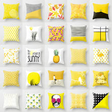 Elife Retro Yellow Pineapple Linen cotton cushion case Polyester Home Decor Bedroom Decorative Sofa Car Throw Pillows 2024 - buy cheap