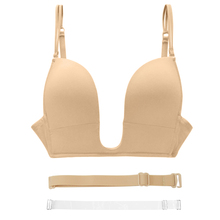 Nude Super Push up Bra plunge plus size Big Cup women bralette gift for girl SEXY Brassiere 70 75 80 85 90 95 A B C D E 2024 - buy cheap