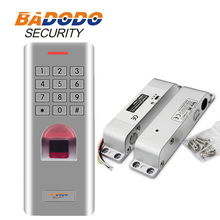 Outdoor IP66 Waterproof Biometric Fingerprint Password Code Keypad Electric Mortise DC 12V Fail Safe Electric Drop Bolt Lock 2024 - buy cheap