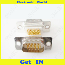 5pcs 3U Gold Plated D-sub Connector DB 15pin Plug VGA Jack D-sub Socket 3 Row 15pin Solid Pin Welding Adapter 2024 - buy cheap