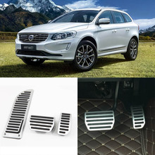 Savanini Brand New 3pcs Aluminium Non Slip Foot Rest Fuel Gas Brake Pedal Cover For Volvo XC60 AT 2015-2017 2024 - buy cheap