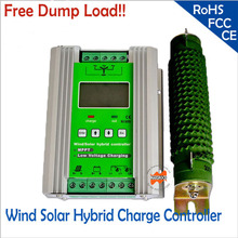 Controlador híbrido de viento solar MPPT, 1000w, 12/24V, 500W, viento + 500W, con 3 años de garantía, pantalla LCD, descarga gratuita 2024 - compra barato