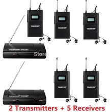 Takstar WPM-200 2 transmissor 5 receptores uhf sistema de monitor sem fio estéreo in-ear fones de ouvido para no palco monitoramento tv música 2024 - compre barato