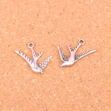 63Pcs Antique Silver Plated flying swallow bird Charms Diy Handmade Jewelry Findings Accessories 26*25mm 2024 - buy cheap