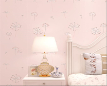 Beibehang Girl dandelion wallpaper non-woven warm bedroom wallpaper desktop living room TV background wall 3d wallpaper roll 2024 - buy cheap