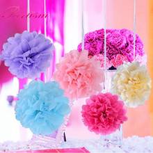 10pcs 6" (15cm) Colorful Pompoms Wedding Decorative Props Tissue Paper Pompoms Pom Poms Balls Wedding Party Home Decoration 2024 - buy cheap