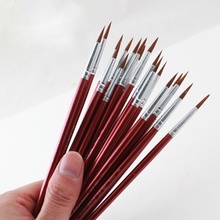 10Pcs/Set Fine Thin Hook Line Nylon Pen Paint Brush Drawing Watercolor Art Supplies Acrylic Oil Painting 2024 - buy cheap