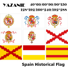 YAZANIE large Double Sided Spanish Empire 1760 1701 Coast Flag 1700-1771 Naval Ensign Cross of Burgundy Spain Flags and Banners 2024 - buy cheap