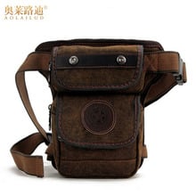 Men Canvas Waist Drop Leg Bag Thigh Hip Bum Belt Fanny Pack Cross Body Messenger Shoulder Military for Travel Riding Motorcycle 2024 - buy cheap