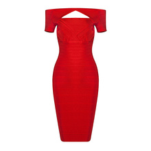 Vestido de moda para mujer, rojo, Nude, Beige, Sexy, ajustado, de alta calidad, 2016 2024 - compra barato