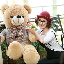 140cm Giant Large Size Retro sweater teddy bear plush toys 6 style Lowest Price Birthday gifts Christmas 2024 - buy cheap
