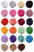 Yundfly Wholesale 120PCS Boutique Satin Rolled Rosette Flower Handmade Rose Flower for Baby Girl Headbands Hair Accessories 2024 - buy cheap