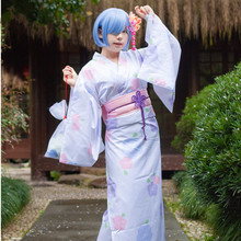 Fantasia de cosplay japonesa para cos, fantasia de anime re: life em um mundo diferente do zero cos ram rem 2024 - compre barato