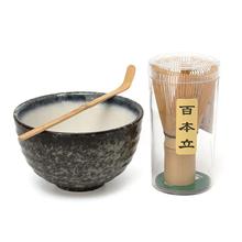 Conjunto de 3 conjuntos de chá de bambu e matcha, cerimônia de presente com tigela de chá de cerâmica, batedor de pó chasen, presente japonês, venda imperdível 2024 - compre barato