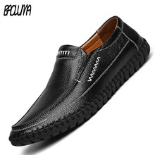 New High Quality Genuine Leather Men Casual Shoes breathable soft Moccasins Fashion Driving Slip On Loafers Men Flat Shoes 38-47 2024 - buy cheap