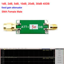 1 дБ, 2 дБ, 5 дБ, 6 дБ 10 дБ, 20 дБ, 30 дБ 40 дБ Фиксированный аттенюатор усиления 0-3 ГГц радиочастотный аттенюатор SMA женский мужской для ham радио усилитель 2022 - купить недорого