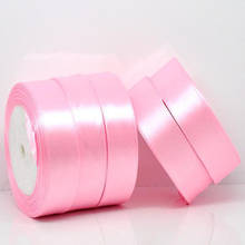 25yards 1Roll 1" Wide Pink Satin Ribbon For Packing Craft Wedding Decorations Ribbon bow 25mm 2024 - buy cheap
