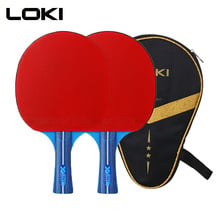 LOKI-raqueta de tenis de mesa X2 para principiantes, raqueta de Ping Pong de Goma, con estuche, 2 uds. 2024 - compra barato