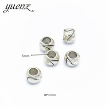 YuenZ-abalorios redondos Vintage, cuentas con agujero grande, colgante europeo apto para collar, pulsera, colgantes artesanales, 10x8mm R27, 10 Uds. 2024 - compra barato