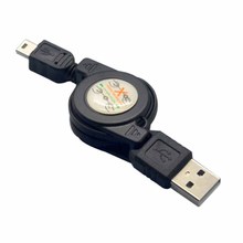 10 шт. горячий черный Выдвижной USB папа к Мини USB B 5Pin кабель для зарядки и синхронизации данных 2024 - купить недорого