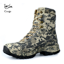 Calçado camuflado militar para trilhas, botas táticas à prova d'água antiderrapantes de combate alto/baixo estilo exército 2024 - compre barato