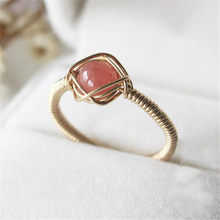 Natural Crystal Rings Handmade Jewelry Gold Filled Ring Joyas Gift Anillos Mujer Bague Femme Boho Rings For Women 2024 - buy cheap