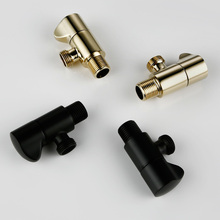 Válvulas de ángulo sólido Latón dorado/Negro, 1/2 "macho x 1/2" macho, válvula de bidé de baño, accesorios de baño 2024 - compra barato