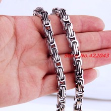 7"-40" 4/5/8mm Width Silver Color Stainless Steel Byzantine Box Chain Men's Boy's Necklaces  Never Fade 2024 - buy cheap