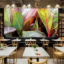 Фотообои beibehang на заказ, 3D свежие обои ручной росписи, фотообои с рисунком банановых листьев 2024 - купить недорого