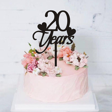 Años de edad o pastel Topper para cumpleaños aniversario regalo cumpleaños aniversario fiesta decoración de la torta de cumpleaños 2024 - compra barato