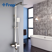 Frap new Luxury Wall Mounted stainless steel Rain Shower faucets Set system cold&hot water Square hand shower head  F2421 2024 - купить недорого
