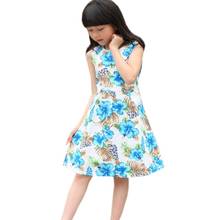 Baby Girls Floral Dress Girl Cotton Summer Princess Birthday Party Dresses 2-12Yrs Girl's Fashion Dress for Wedding 2019 New A01 2024 - buy cheap